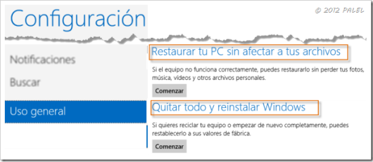 Restaurar o Reinstalar Windows 8 - 1
